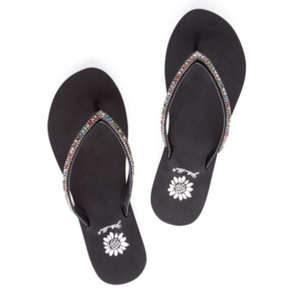 Yellow Box Zuppi Multicolor Rhinestone Sandals - Picture 2 of 3